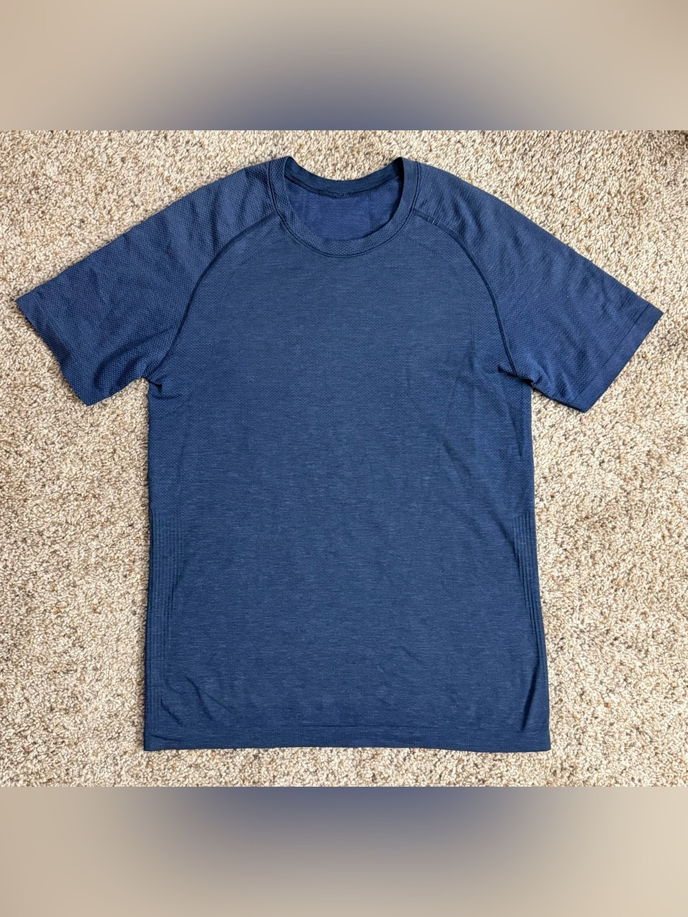 Lululemon Metal Vent Tech Short Sleeve Shirt Men’s Small Navy Blue Seamless